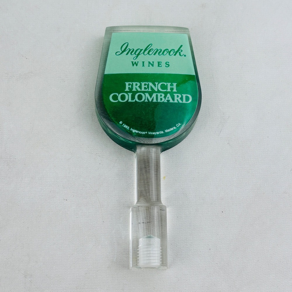 Vintage Inglenook Wines French‎ Colombard Lucite Wine Tap Handle 1983 Vineyards